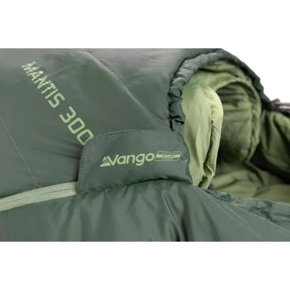 Vango Mantis 300 Lightweight Sleeping Bag (Pine Green) - Image 7