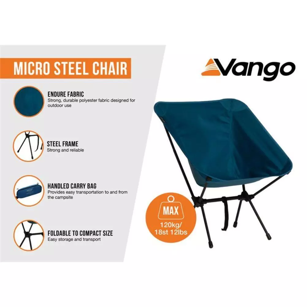 Vango Micro Steel Chair (Mykonos Blue) - Image 2