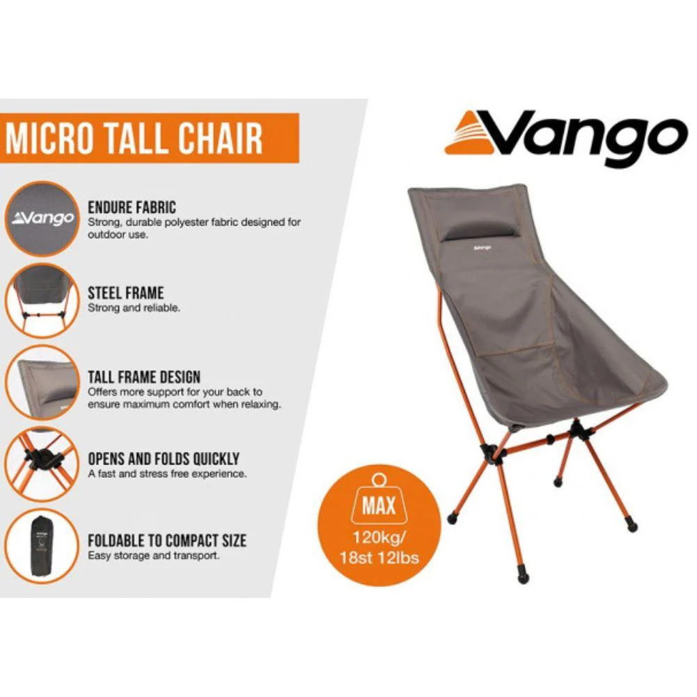Vango Micro Tall Chair (Excalibur) - Image 3