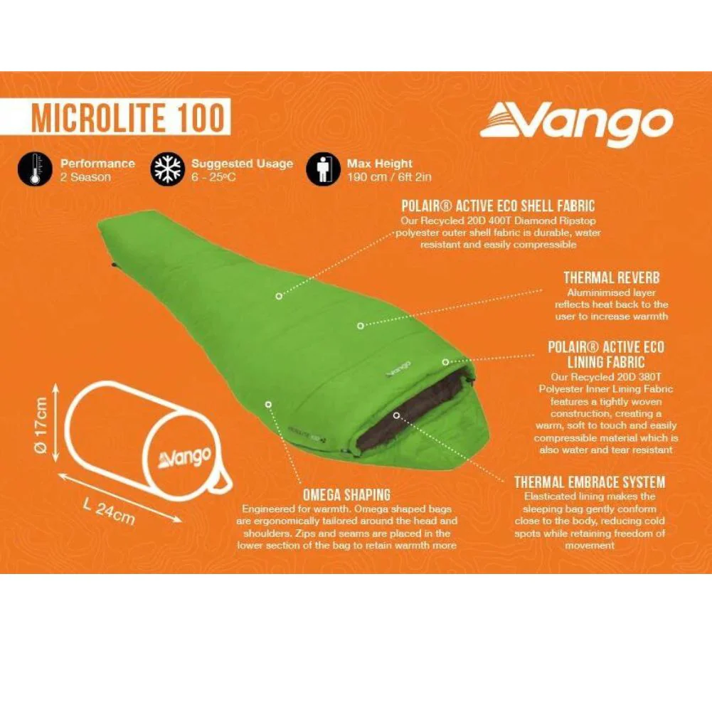 Vango Microlite 100 Eco Sleeping Bag - Image 3