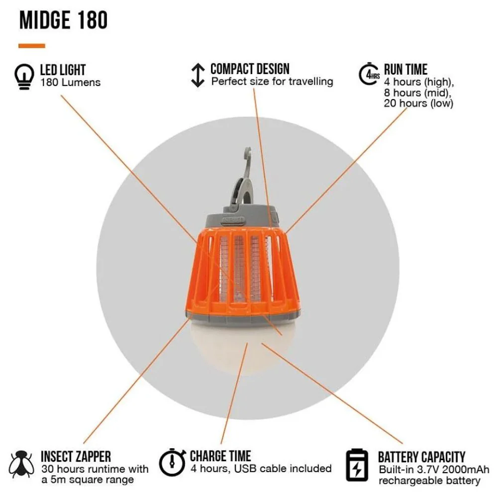 Vango Midge 180 Camping Lantern - Image 3