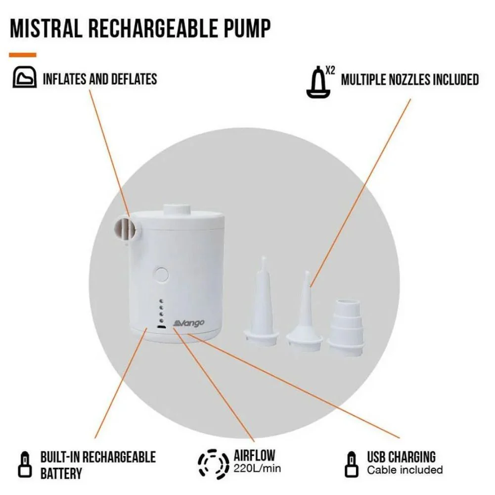Vango Mistral Rechargeable Pump - Image 3