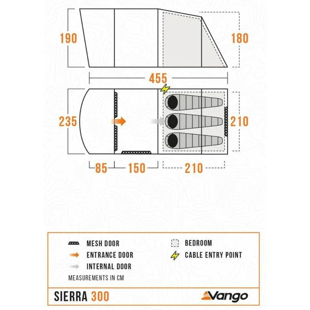 Vango Sierra 300 Tent - 3-Man Tent (Deep Blue) - Image 15