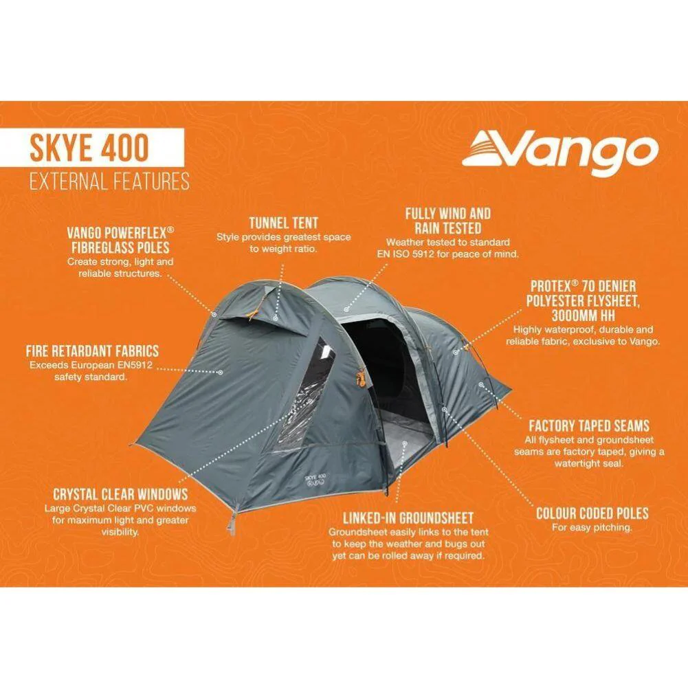 Vango Skye 400 Tent - 4 Man Tent (Deep Blue) - Image 16