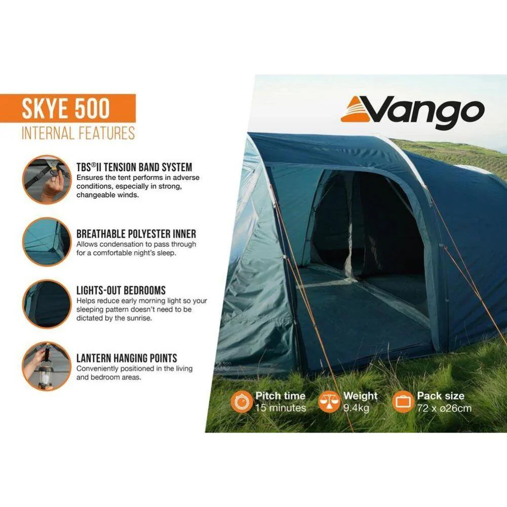 Vango Skye 500 Tent - 5 Person Tent (Deep Blue) - Image 9