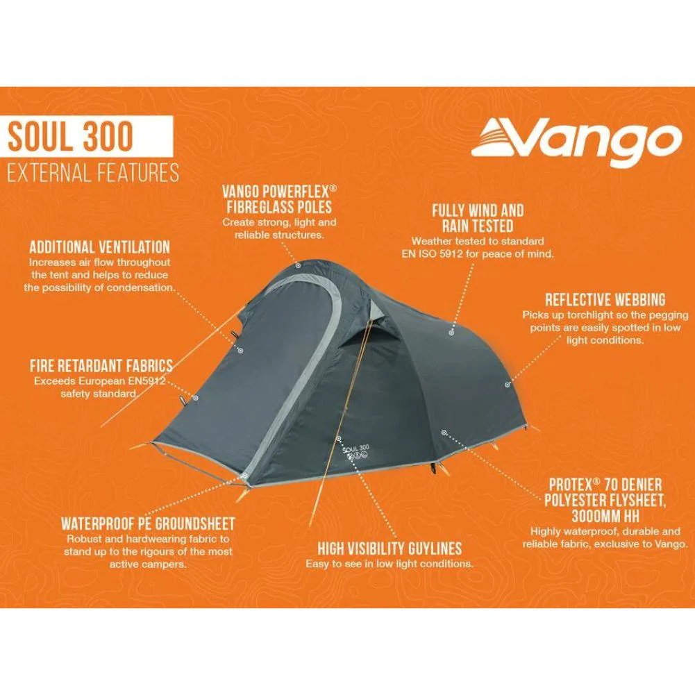 Vango Soul 300 Tent - 3 Man Tent (Peridot Green) (2026) - Image 6
