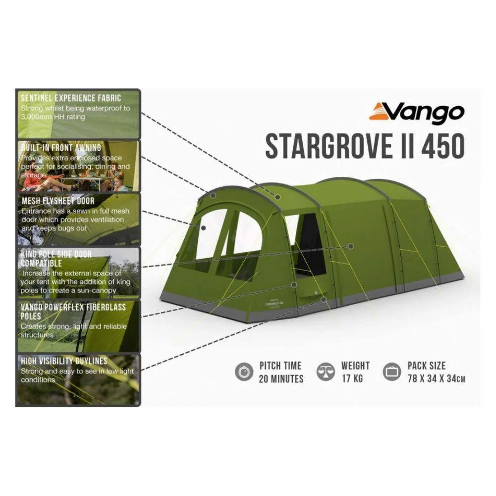 Vango Stargrove 11 450 Poled Tent - 4 Man Tent (2022) - Image 3