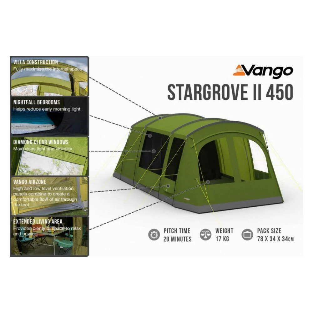 Vango Stargrove 11 450 Poled Tent - 4 Man Tent (2022) - Image 4