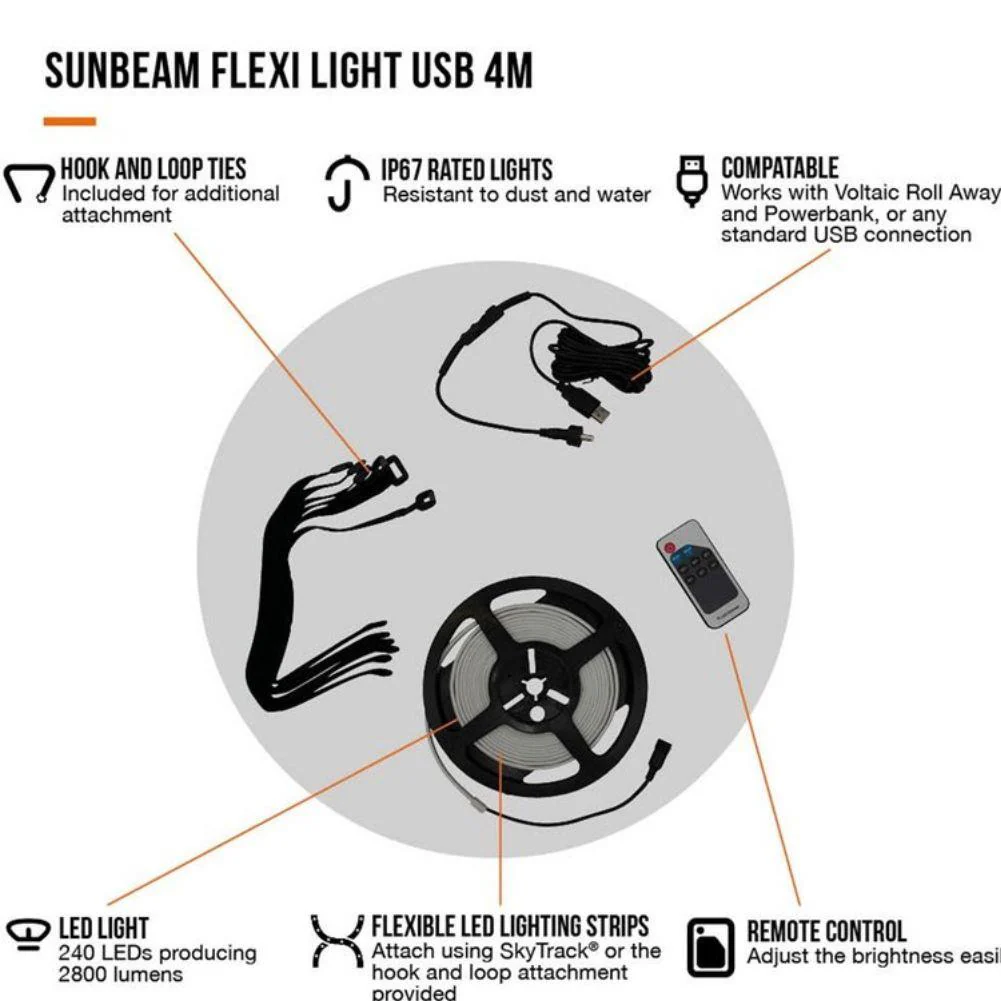 Vango Sunbeam Flexi Light USB - 4 Metres - Image 5
