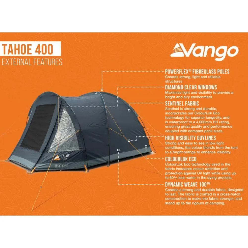 Vango Tahoe 400 - 4-Man Tent (Deep Blue) - Image 8