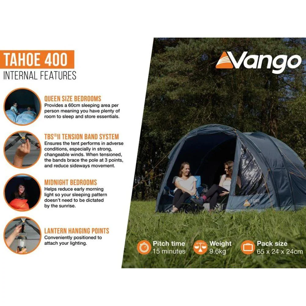 Vango Tahoe 400 - 4-Man Tent (Deep Blue) - Image 9