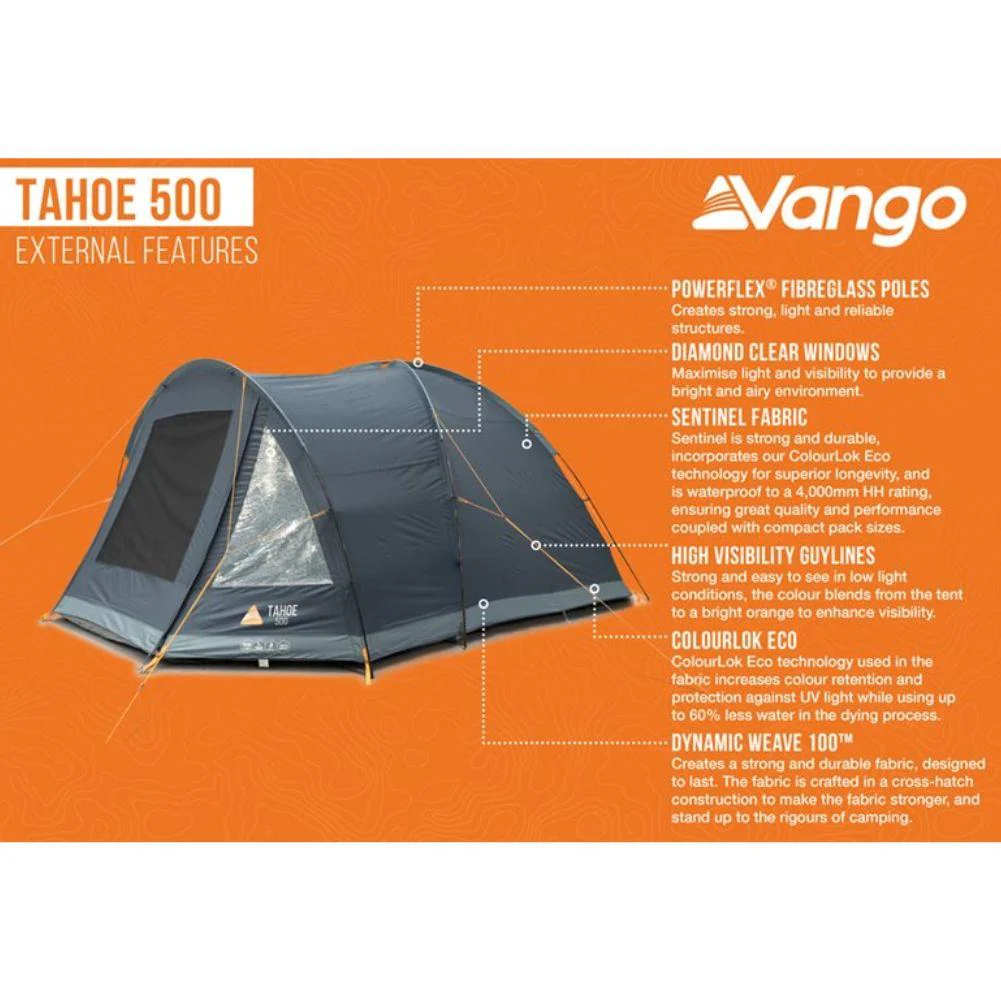 Vango Tahoe 500 Tent - 5-Man Tent (Deep Blue) - Image 7