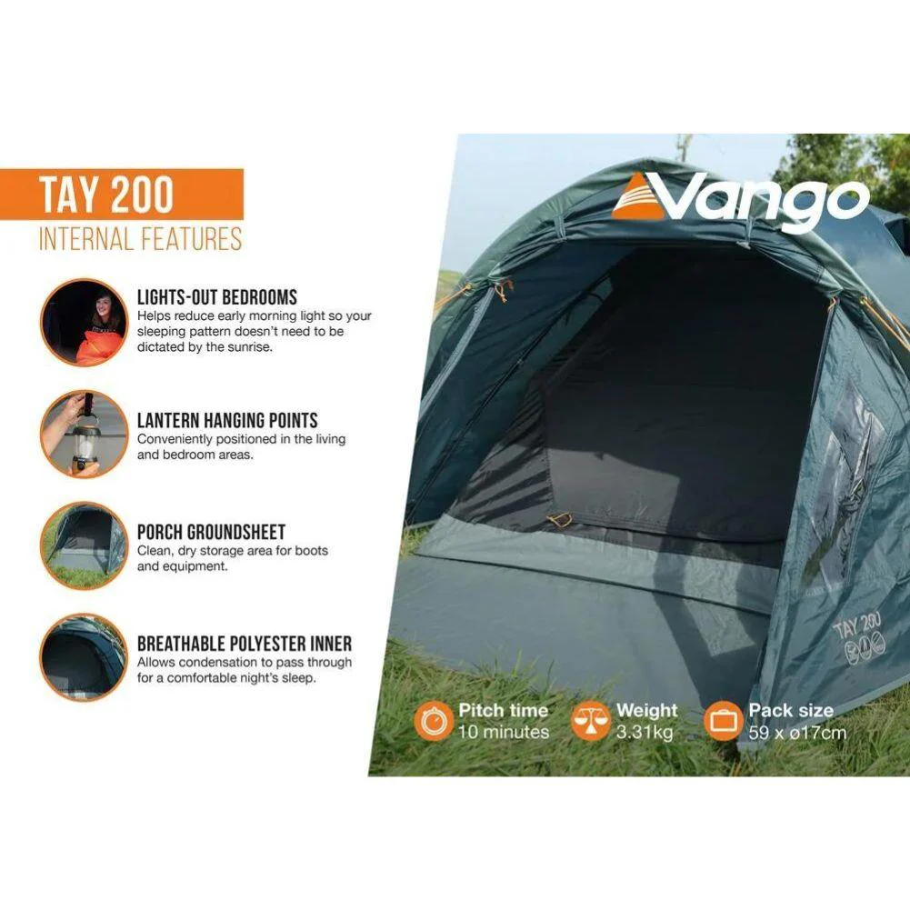 Vango Tay 200 Tent - 2 Man Tent (Deep Blue) - Image 14