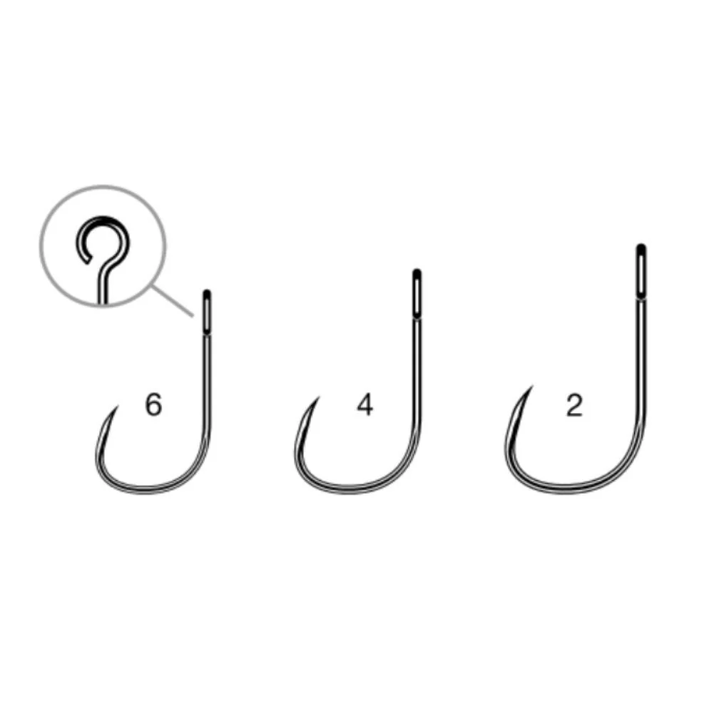 VMC 7239O Spinner Barbless Open Ring Single Fishing Hook (10 Pack) - Image 2