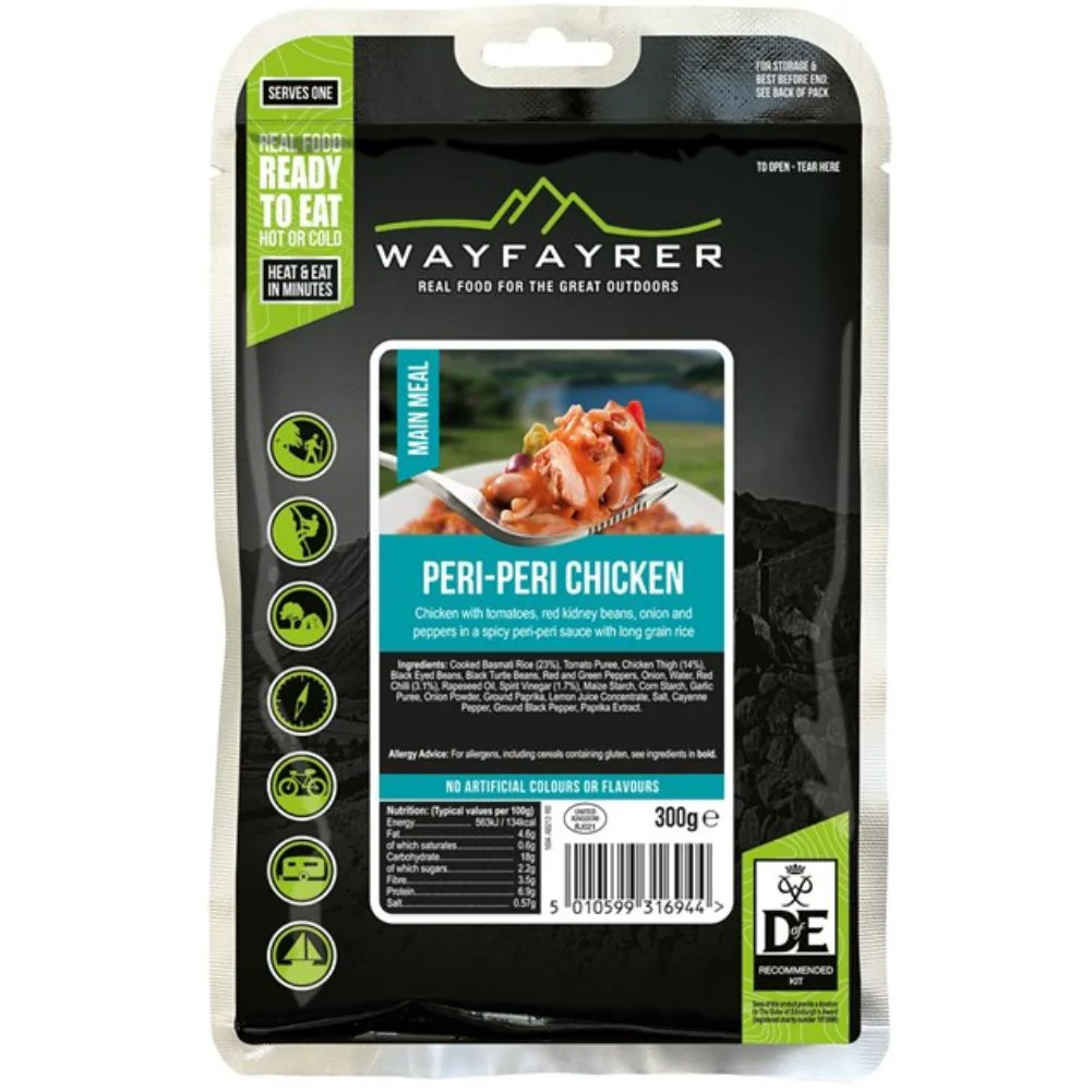 Wayfayrer Peri-Peri Chicken 300g - Outdoor Camping Ready to Eat Meal Pouch