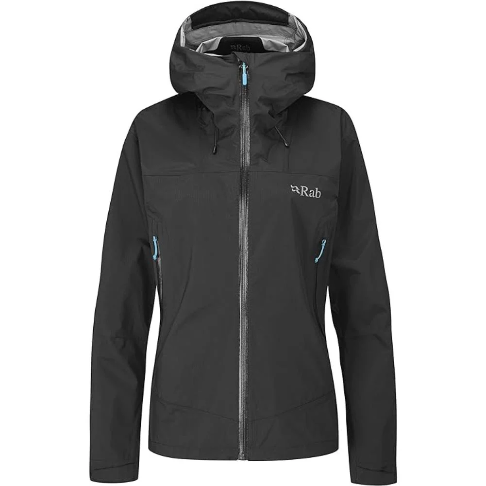 Rab Women's Downpour Plus 2.0 Waterproof Jacket (Black) - Image 3