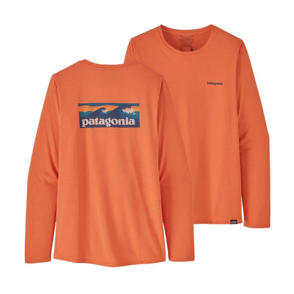 Patagonia Women's Long-Sleeved Capilene Cool Daily Graphic Shirt (Tigerlily Orange)