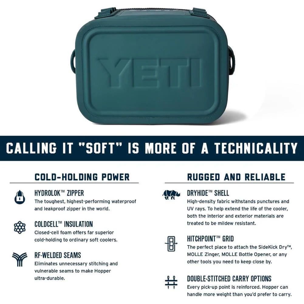 Yeti Hopper Flip 12 Soft Cooler (Black Forest Green) - Image 9