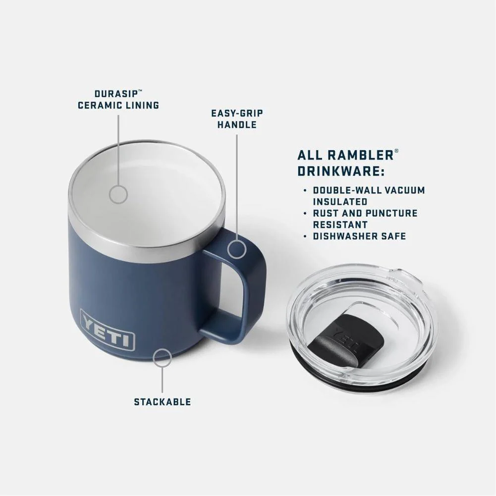 Yeti Rambler 10 oz (295 ml) Stackable Ceramic Lining Mug (Black) - Image 7
