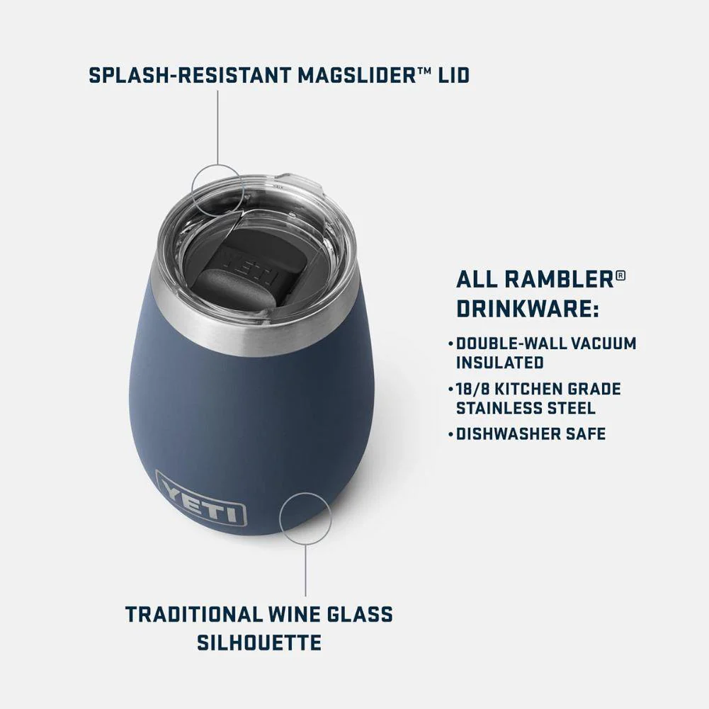 Yeti Rambler 10 oz (296 ml) Wine Tumbler (Big Sky Blue) - Image 5