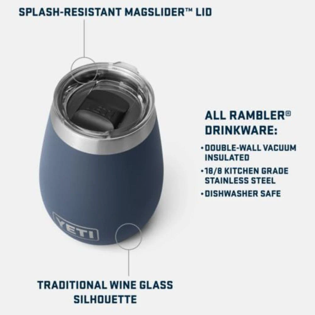 Yeti Rambler 10 OZ Wine Tumbler (Black) - Image 7