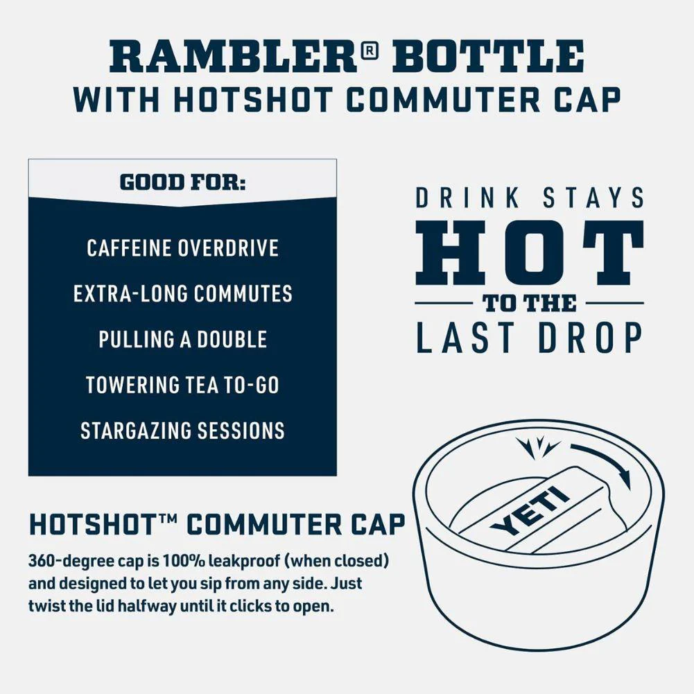 Yeti Rambler 12 oz (355 ml) Travel Bottle/Commuter Cap (Black) - Image 5