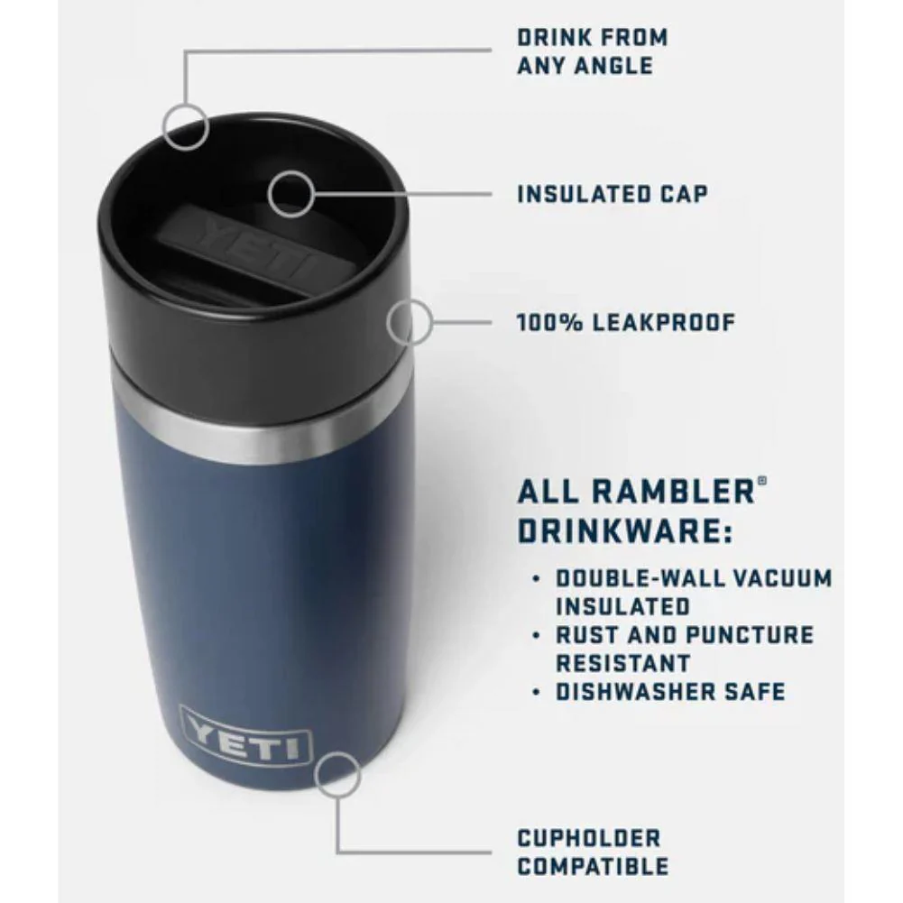 Yeti Rambler 12 oz (355 ml) Travel Bottle/Commuter Cap (Black Forest Green) - Image 4