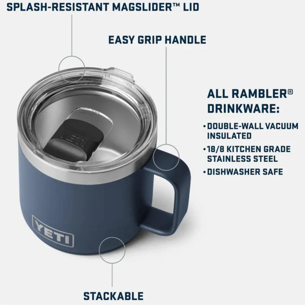 YETI Rambler 14 OZ (414ml) Stackable MS Mug (Rescue Red) - Image 8