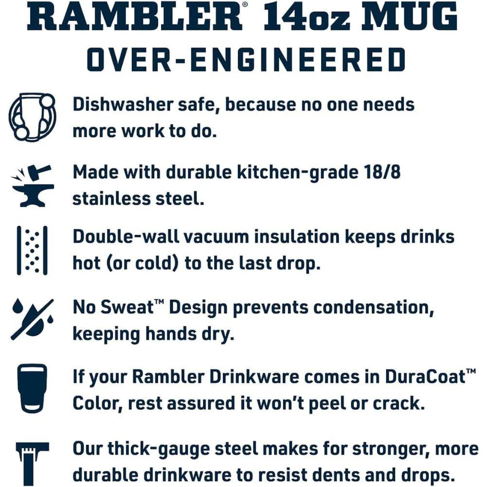 Yeti Rambler 14oz (414 ml) Stackable Mug (Big Sky Blue) - Image 4