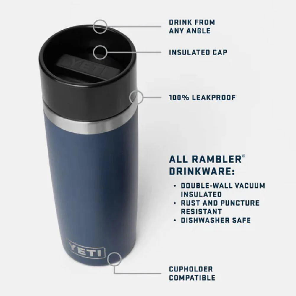 Yeti Rambler 16 oz (473 ml) Travel Bottle/Commuter Cap (Black) - Image 5