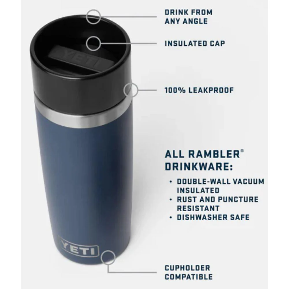 Yeti Rambler 16 oz (473 ml) Travel Bottle/Commuter Cap (Black Forest Green) - Image 5