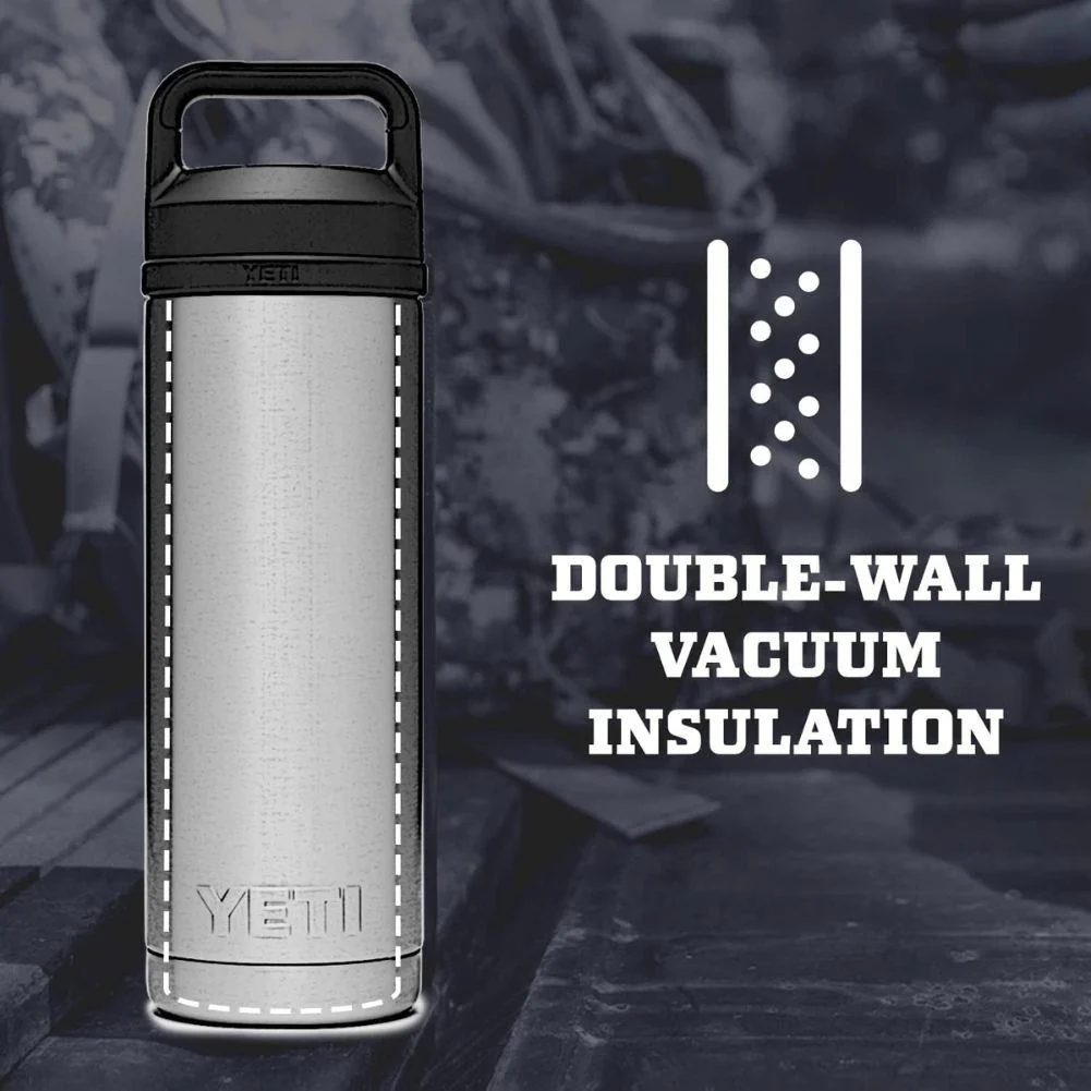 Yeti Rambler 18 OZ Bottle With Chug Cap (Harvest Red) - Image 8