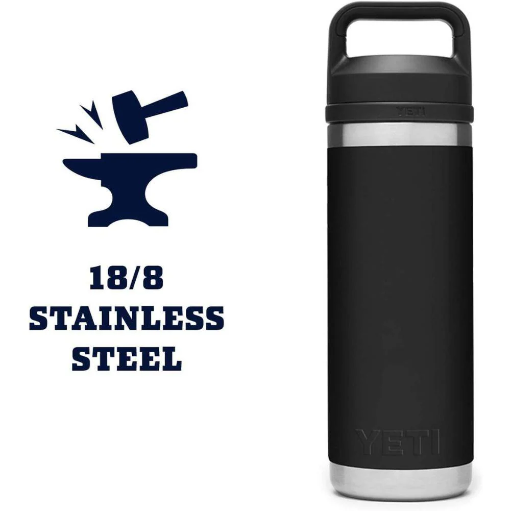 Yeti Rambler 18 OZ Bottle With Chug Cap (Sharktail Taupe) - Image 6