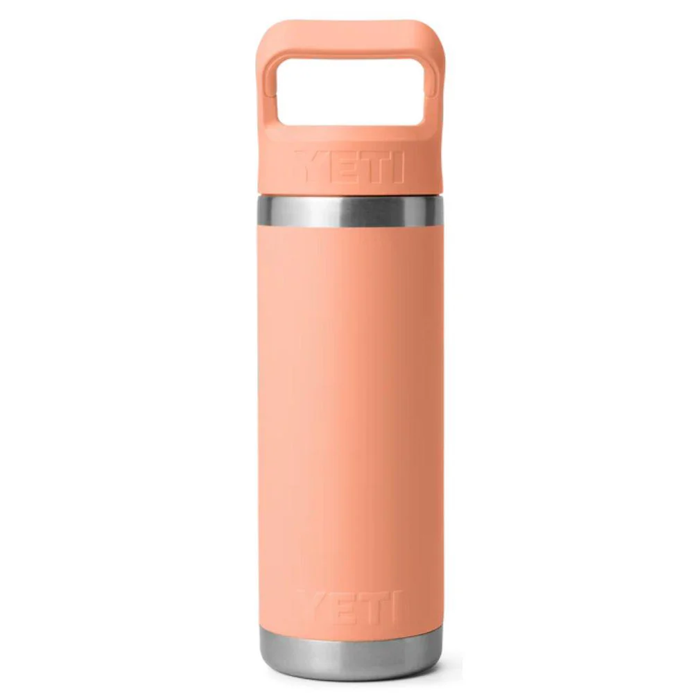 Yeti Rambler 18 Oz Bottle With Straw Cap (Lowcountry Peach) - Image 2