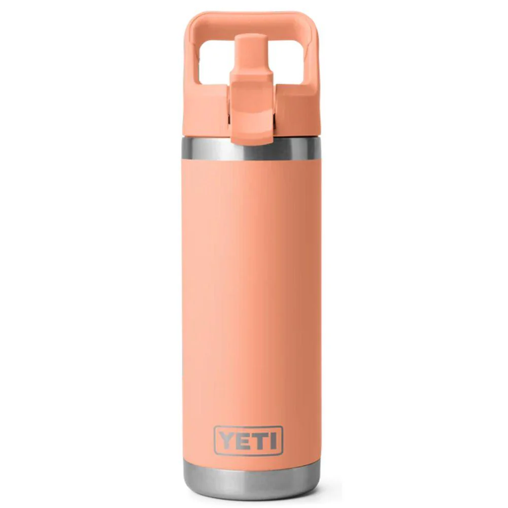 Yeti Rambler 18 Oz Bottle With Straw Cap (Lowcountry Peach) - Image 3