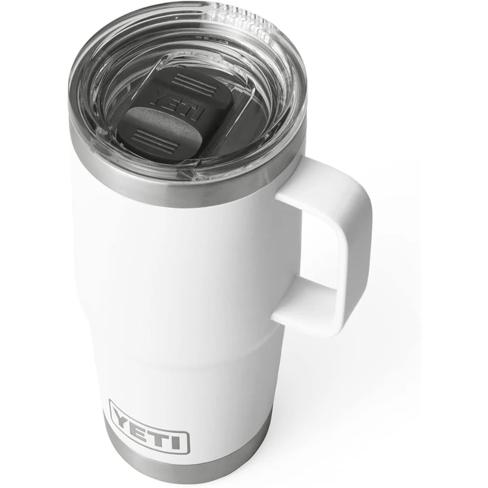 YETI Rambler 20 Oz Travel Mug (White) - Image 3