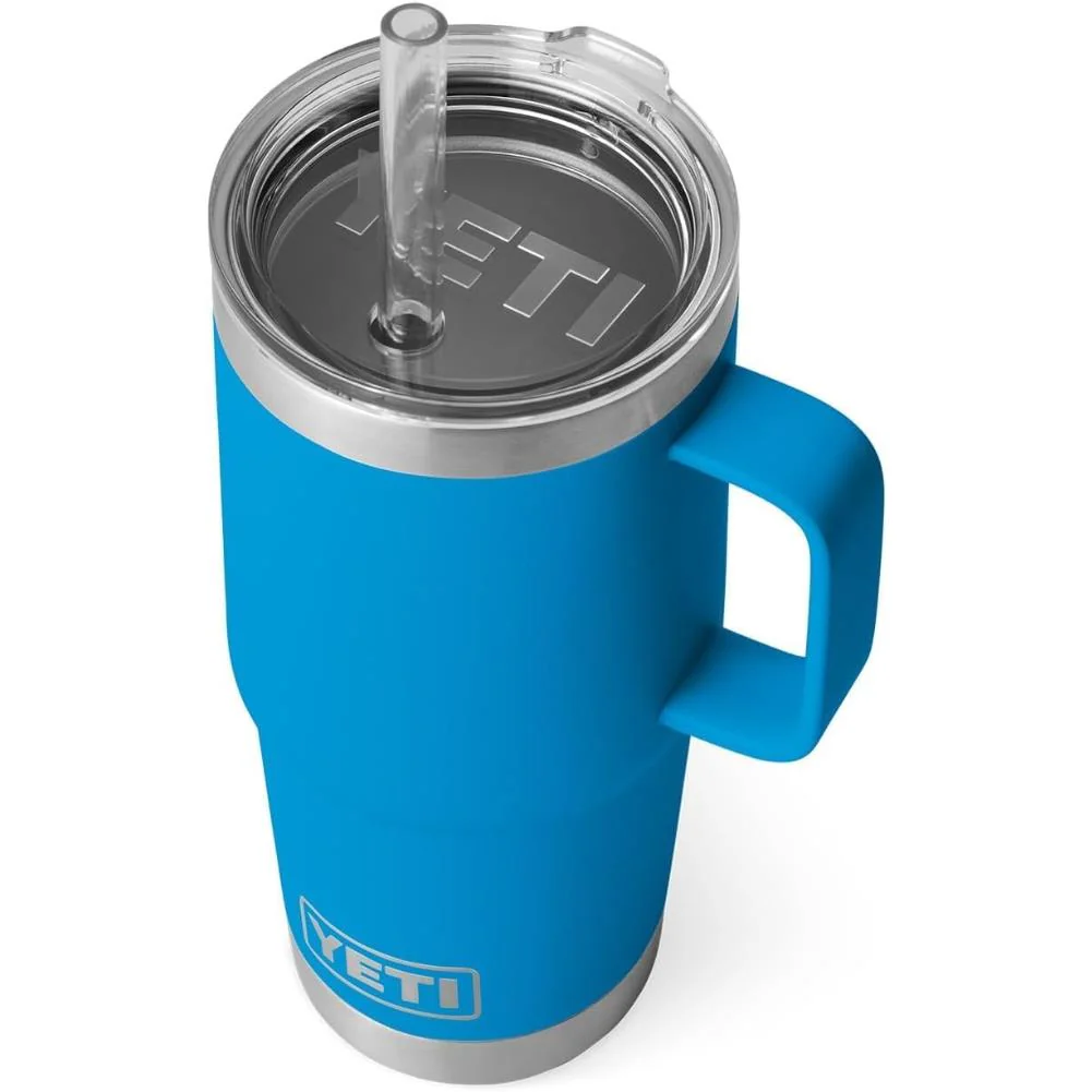 Yeti Rambler 25 OZ (710 ML) Straw Mug (Big Blue Wave) - Image 3