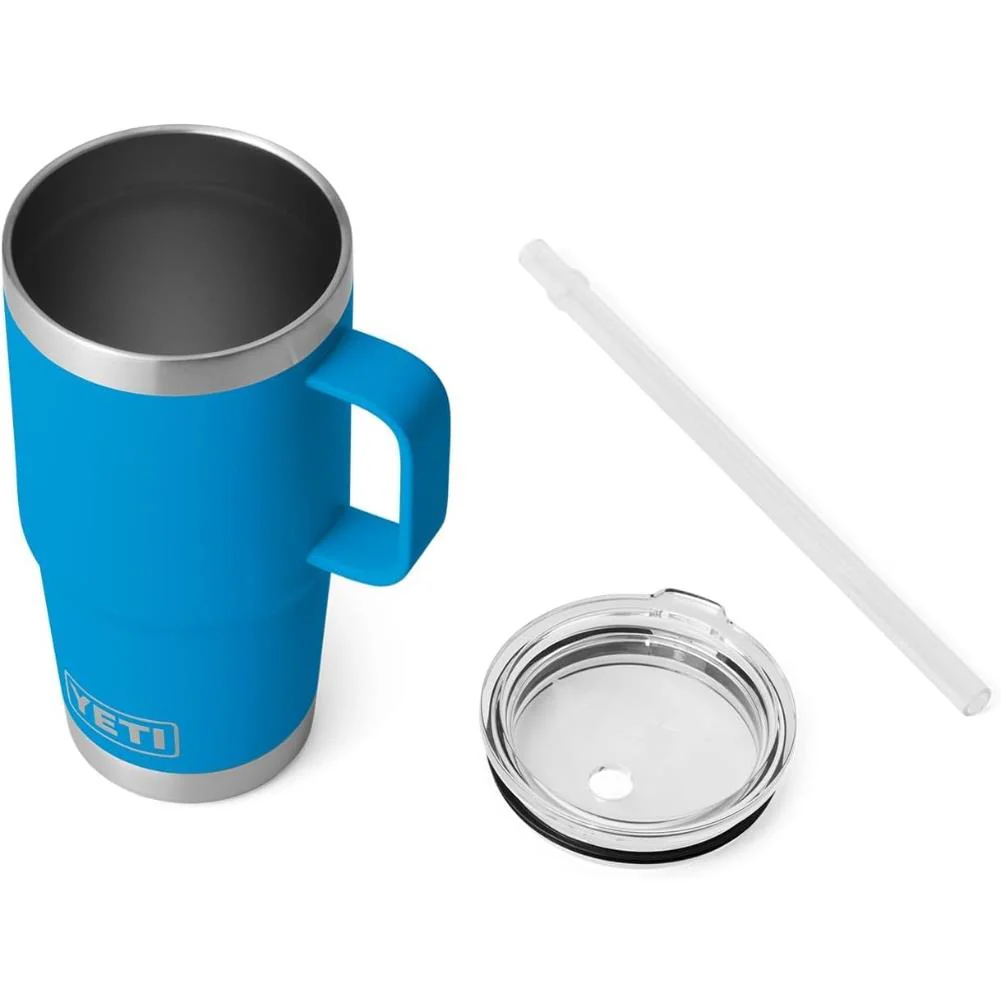 Yeti Rambler 25 OZ (710 ML) Straw Mug (Big Blue Wave) - Image 4