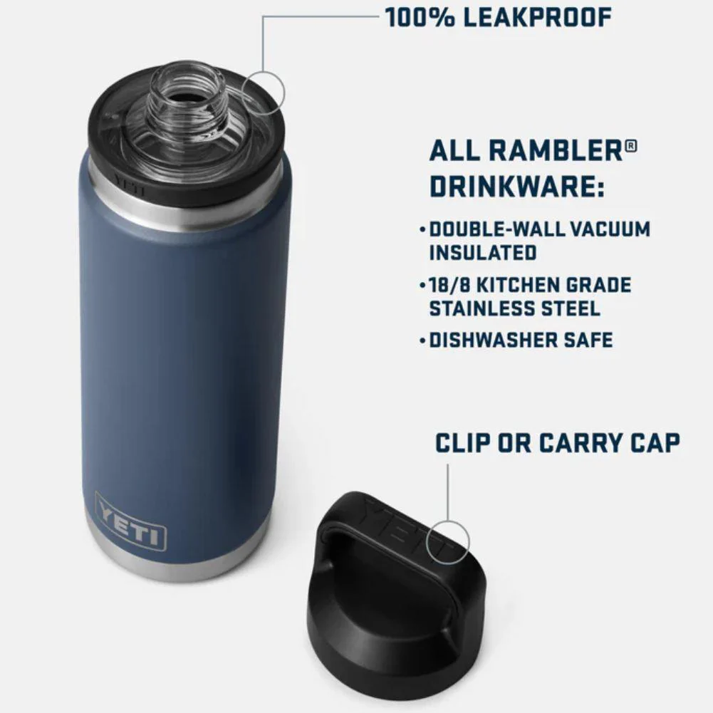 Yeti Rambler 26 OZ Bottle With Chug Cap (Charcoal) - Image 11