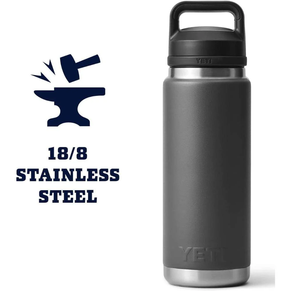 Yeti Rambler 26 OZ Bottle With Chug Cap (Charcoal) - Image 7