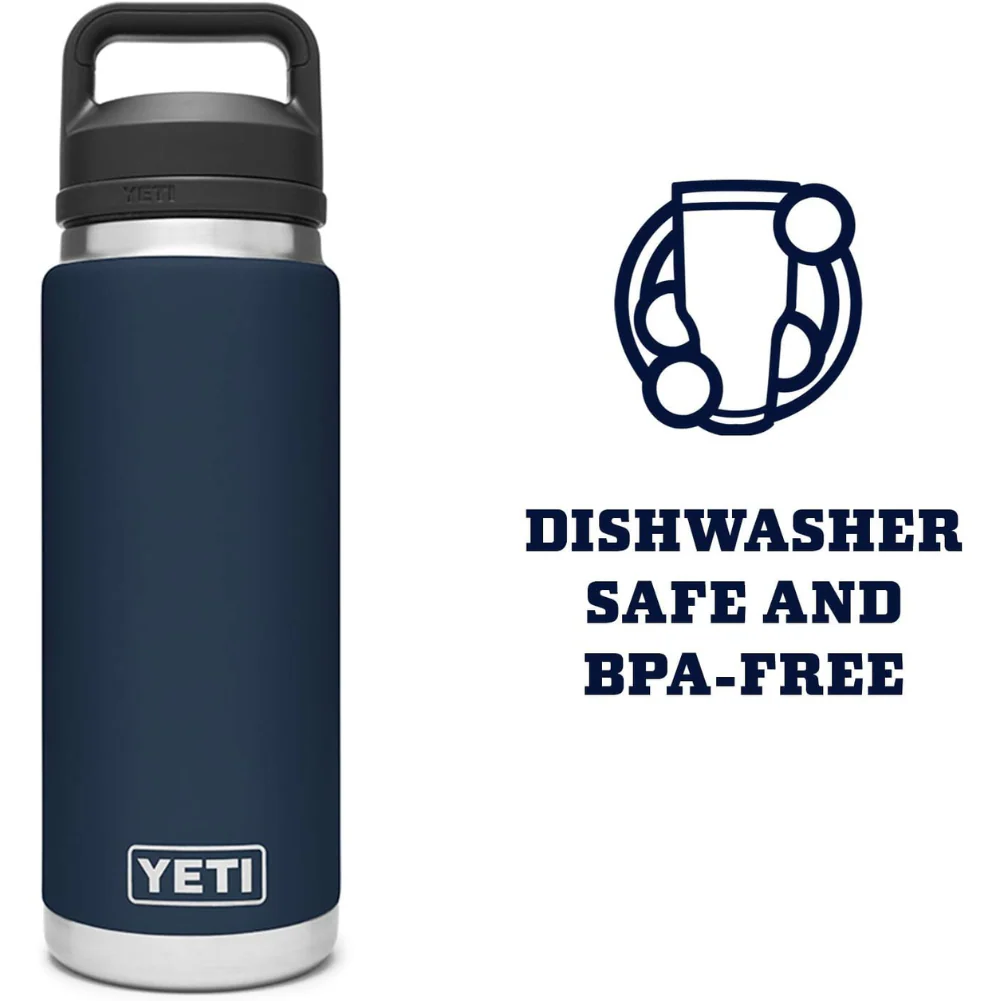 Yeti Rambler 26 OZ Bottle With Chug Cap (Navy) - Image 6