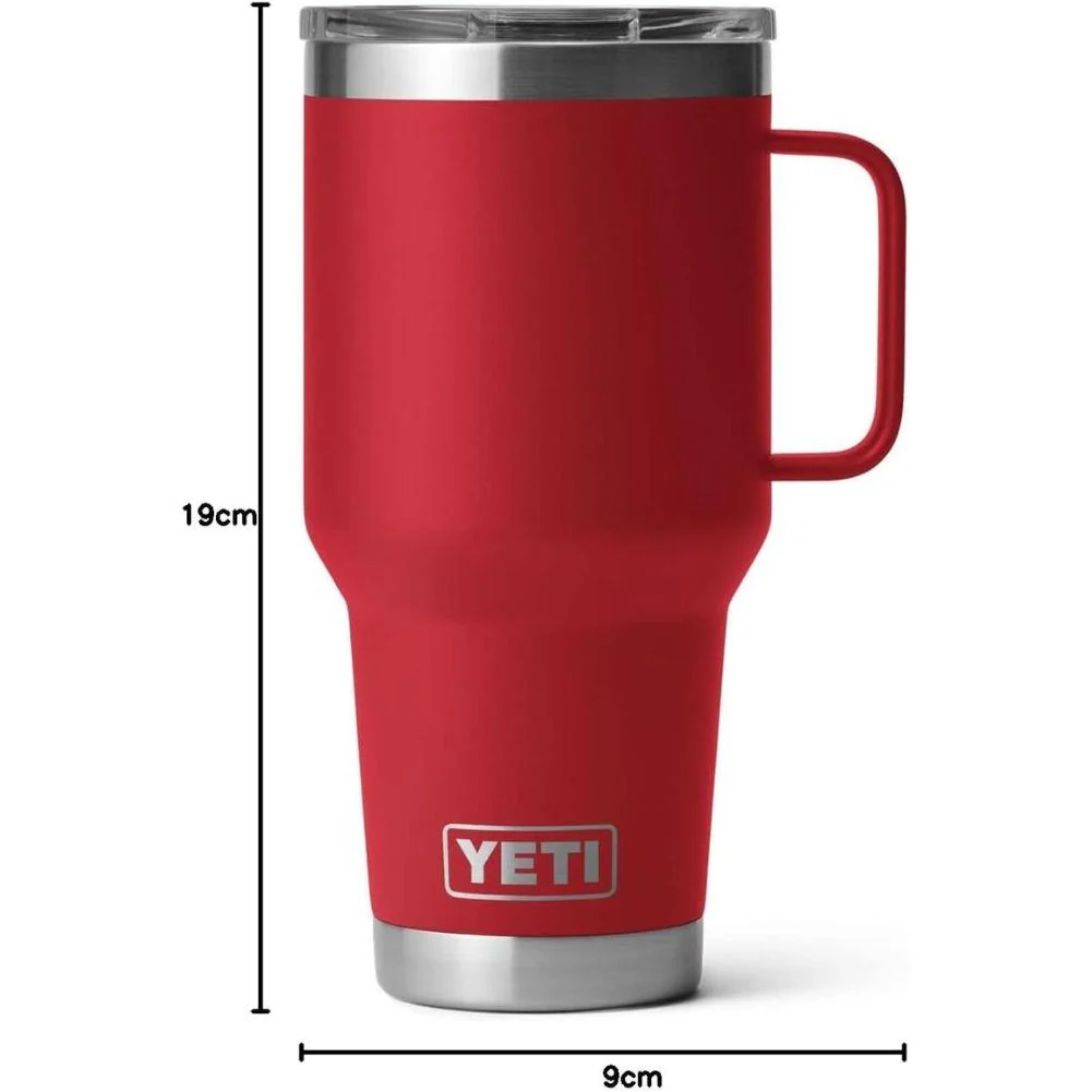 YETI Rambler 30 Oz Travel Mug (Rescue Red) - Image 4