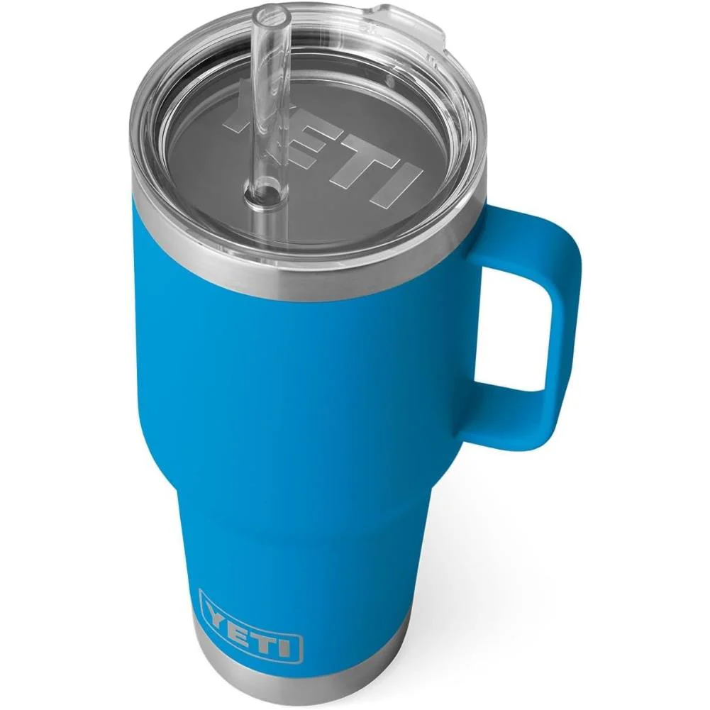 Yeti Rambler 35 OZ (994 ML) Straw Mug (Big Wave Blue) - Image 3