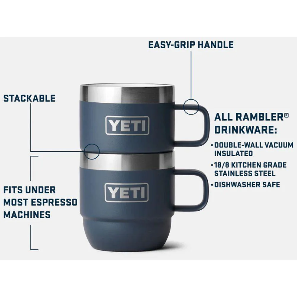 YETI Rambler 6 OZ Stackable Mug 2 Pack (Cherry Blossom) - Image 6