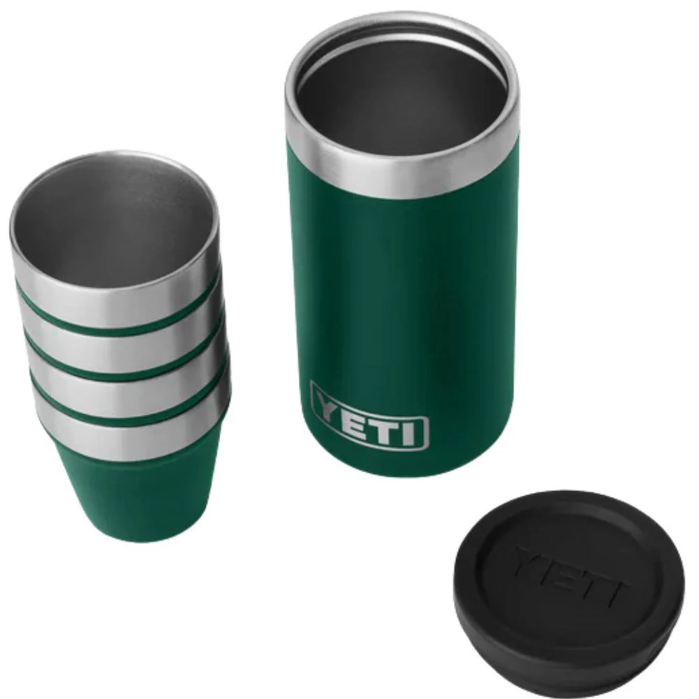 Yeti Shot Glasses With Case (Black Forest Green) - Image 2