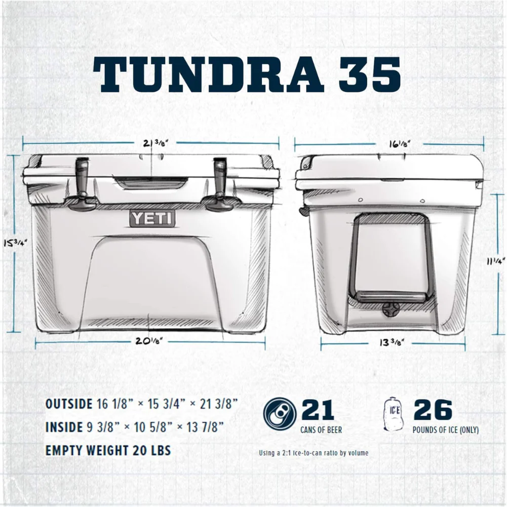 Yeti Tundra 35 Cool Box (Navy) - Image 4