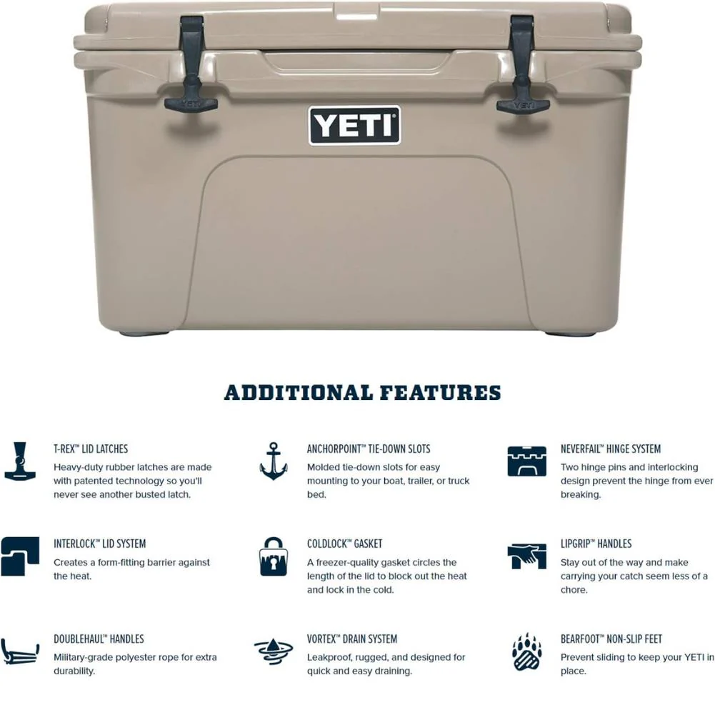 YETI Tundra 65 Cool Box (Tan) - Image 4